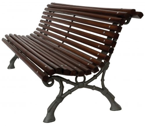 Banc public classique - ROMANTIQUE  - GLS Prefabricados - en bois / en fonte / avec dossier