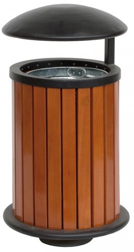Poubelle publique - TAP - GLS Prefabricados - en acier / en bois / avec couvercle