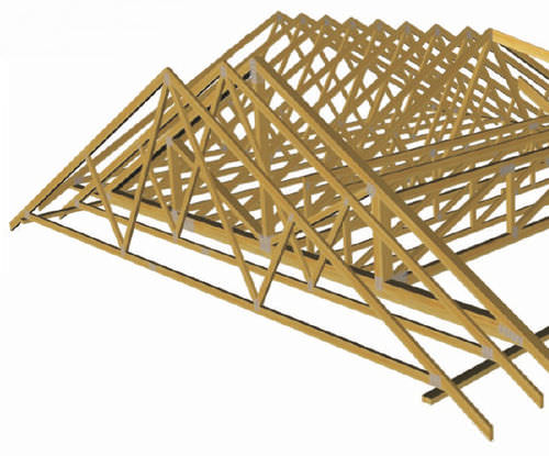 Charpente de toiture en bois - Thomas Armstrong - lamellé collé
