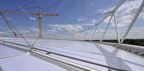 Structure tendue câble-membrane - STADIUM ROOFS - Max Bögl - pour couverture / avec membrane en pvc / pour stade