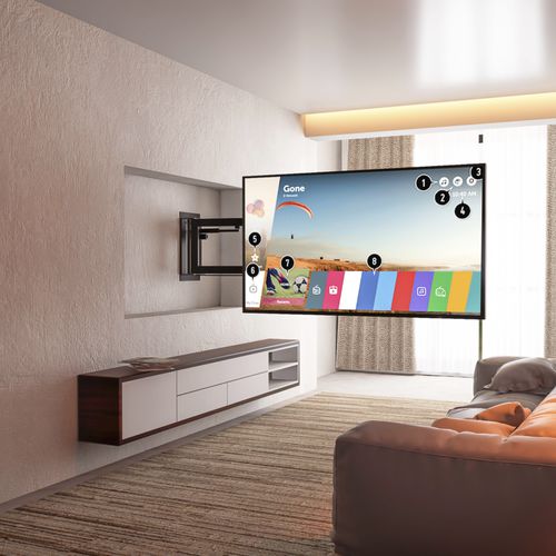 Support TV mural contemporain - ULTIMATE 1000 - Digisonic Srl - orientable / motorisé / en métal
