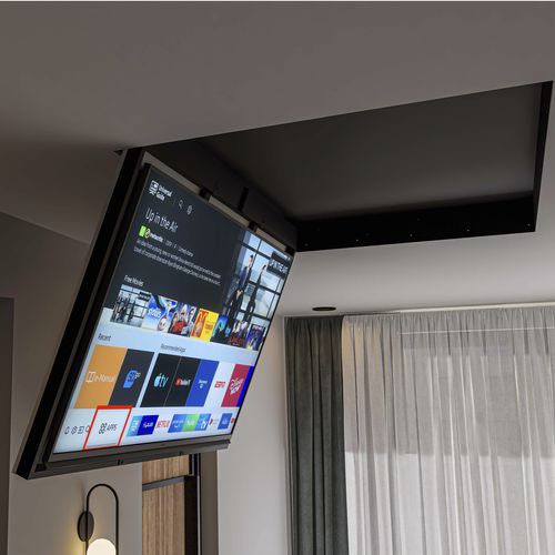 Support TV de plafond contemporain - ULISSE - Digisonic Srl - motorisé pour plafond / télécommandé / inclinable