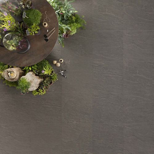 Carrelage en grès cérame - KOBE : GRAPHITE - Novoceram sas - mat / structure / d'intérieur