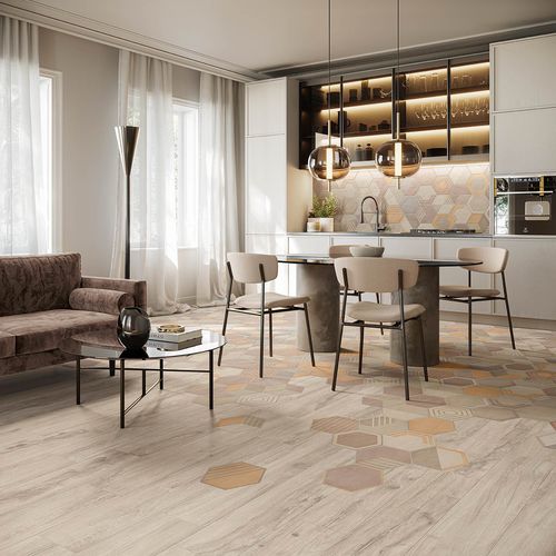 Tomette en grès cérame - OSMOSE : GEOM FONCÉ - Novoceram sas - mate / d'intérieur / de cuisine