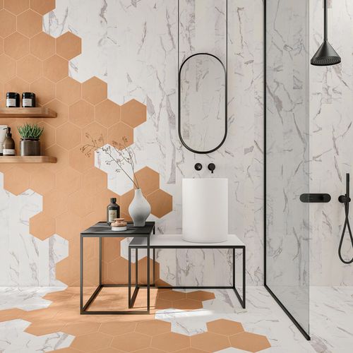 Tomette en grès cérame - OSMOSE : OCRE - Novoceram sas - d'intérieur / de cuisine / de salle de bain