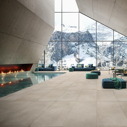 Carrelage en grès cérame - UTOPIE : CLAIR - Novoceram sas - structure / d'intérieur / d'extérieur