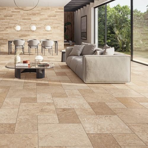 Carrelage en travertin - TIBER - Novoceram sas - finition pierre / intérieur / d'extérieur