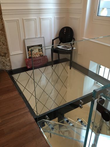 Plancher technique en acier - Trescalini - en verre / d'intérieur / d'extérieur