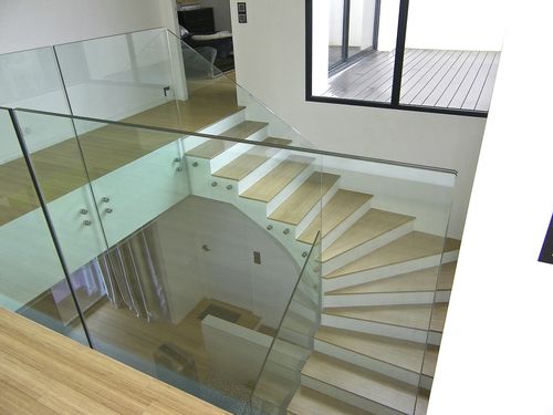 Garde-corps en verre - GLASSY - Trescalini - à barreaux / d'intérieur / pour escalier