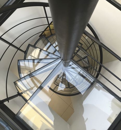 Escalier en colimaçon - HELIX  - Trescalini - hélicoïdal / à marches en bois / à marches en acier inox