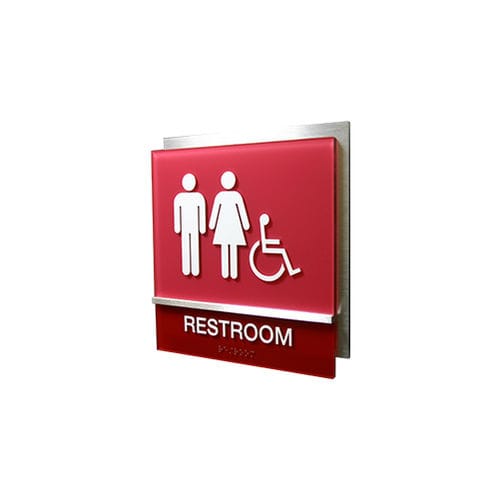 Pictogramme de porte pour porte - Sanford - Vista System - à porte / en acrylique / en aluminium brossé