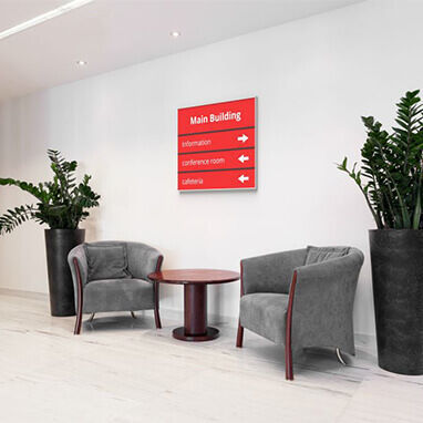 Panneau signalétique mural - Vista Sharp  - Vista System - aluminium / d'orientation / d'intérieur