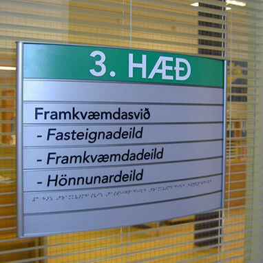 Panneau signalétique mural - D11 / D11U - Vista System - en PVC / en verre acrylique / aluminium