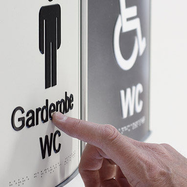 Panneau d'affichage en braille - ADA - Vista System - sur plan / à poser / fixe