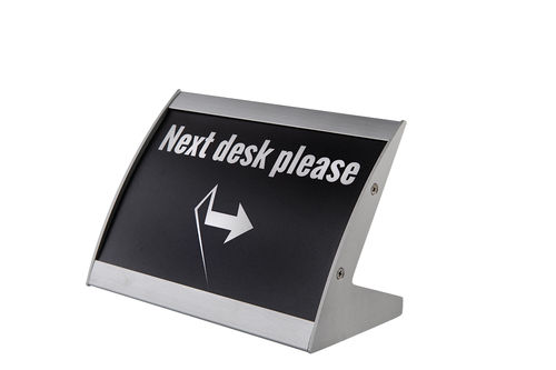 Plaque signalétique de table - T11 - Vista System - en aluminium / d'intérieur