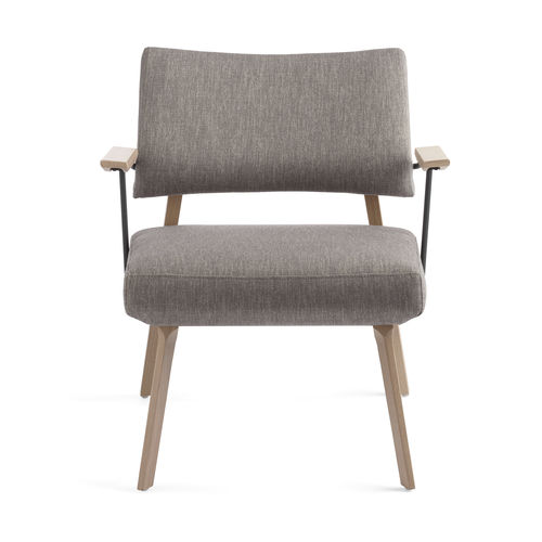 Fauteuil contemporain - LINDSAY UNI H40 +A - Mobitec Systems S.A. - en cuir / en tissu / en hêtre
