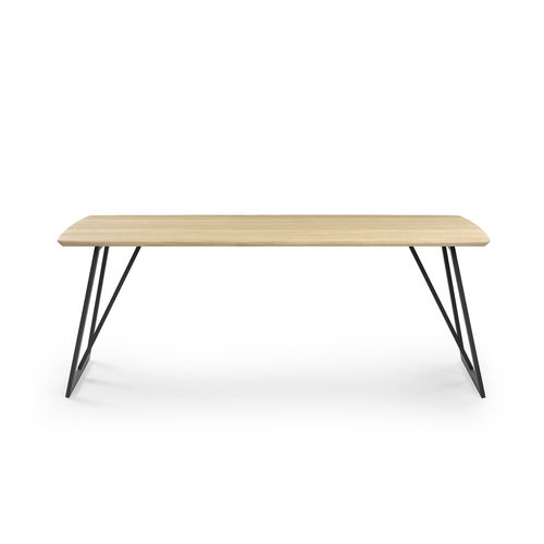 Table à manger contemporaine - MOOD#T1 H76 PM - Mobitec Systems S.A. - en métal / en bois massif / en mélaminé