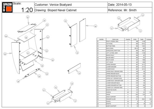 Logiciel de gestion de production - SPAZIO3D JOINERY 1 - BRAINSOFTWARE - SPAZIO3D - pour menuiserie