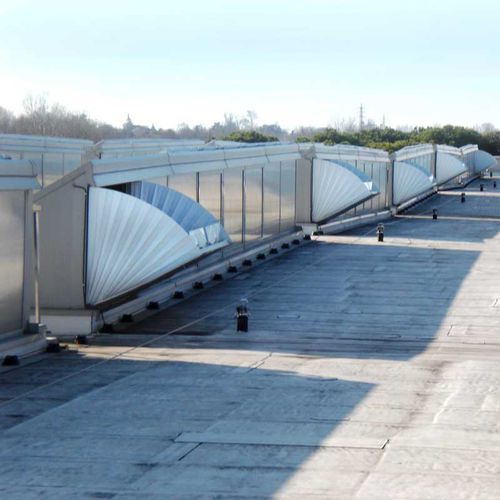 Lanterneau pour toiture-terrasse - SAWTOOTH - CAODURO - avec costière / en polycarbonate / en polyuréthane
