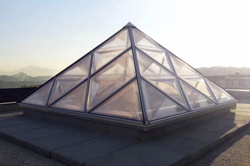 Lanterneau pour toiture - RIBBED PYRAMIDS - CAODURO - avec costière / aluminium / en polycarbonate