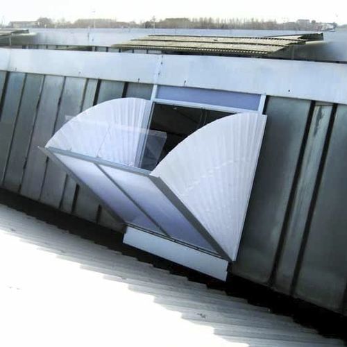 Trappe de désenfumage en métal - SMOKE SHED™ - CAODURO - dispositif d'évacuation des fumées et de la chaleur / pour toiture