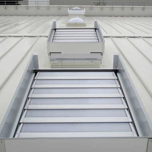 Trappe de désenfumage en polycarbonate - SMOKE LAME™ TT - CAODURO - aluminium / dispositif d'évacuation des fumées et de la chaleur / pour toiture