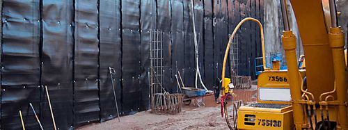 Membrane d'étanchéité de protection - AQUADRAIN™ - CETCO EUROPE - de drainage / pour murs enterrés / en rouleau