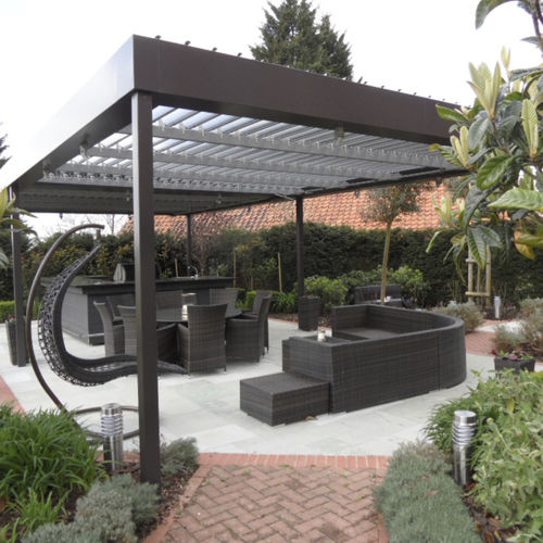 Pergola autoportée - COSPILOUVRE - COSPICON  SA - en aluminium peint / à lames orientables / à lames brise soleil
