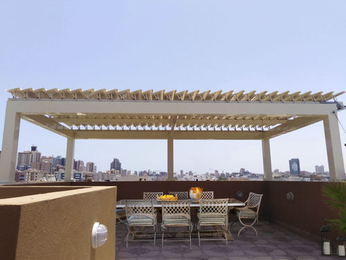 Pergola autoportée - COSPILOUVRE - COSPICON  SA - en aluminium / à lames orientables / à lames brise soleil