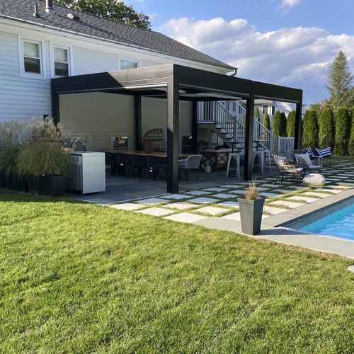 Pergola autoportée - CospiBio - COSPICON  SA - aluminium / à lames brise soleil / à lames orientables