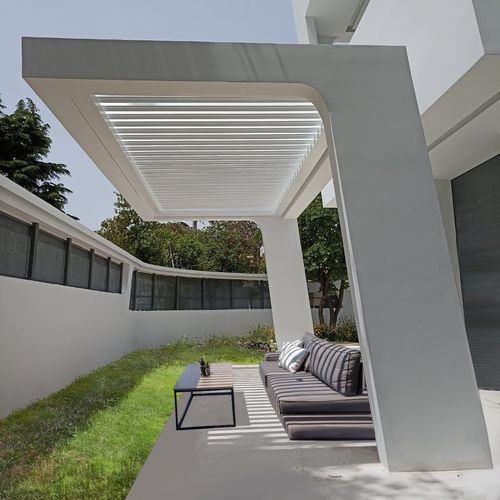 Pergola autoportée - CospiBio  - COSPICON  SA - aluminium / à lames orientables / à lames brise soleil