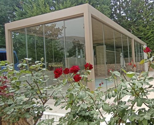 Pergola autoportée - COSPIBIO - COSPICON  SA - adossée / aluminium / à lames orientables