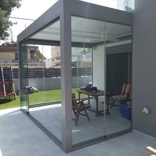 Pergola adossée - cospiBio - COSPICON  SA - en aluminium / en verre / à lames orientables