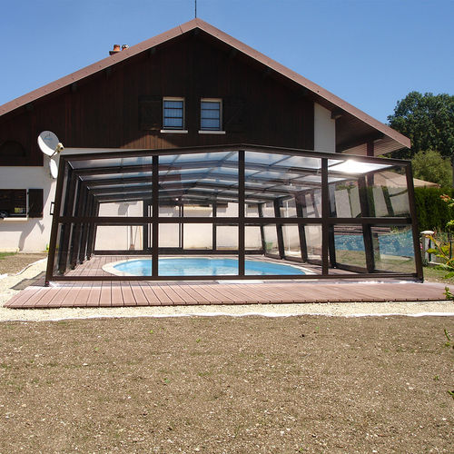 Abri de piscine haut - HIGH - Azenco Groupe - télescopique / en aluminium / en polycarbonate