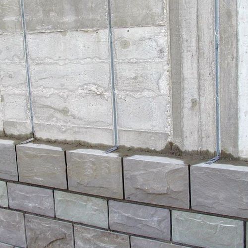 Système de fixation en acier inoxydable - HMS - HALFEN - pour cloison / pour pilier / pour extérieur