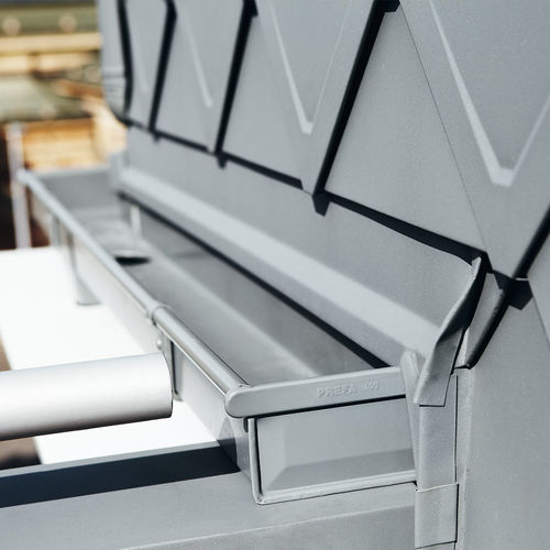 Gouttière en aluminium - BOX - PREFA Aluminiumprodukte GmbH - carrée / sans entretien