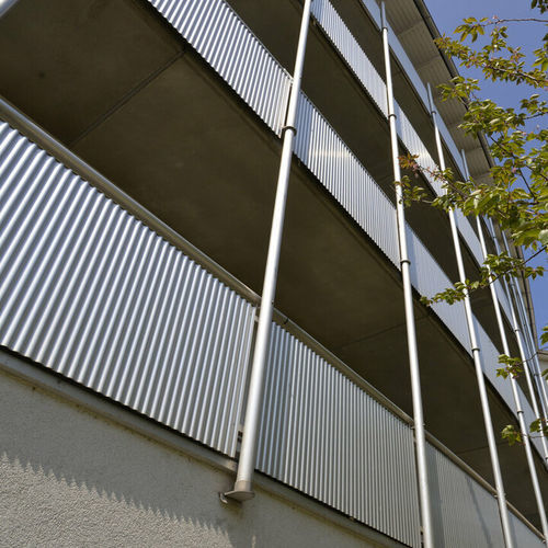 Bardage en panneaux - SINUS - PREFA Aluminiumprodukte GmbH - en alliage / aluminium / horizontal