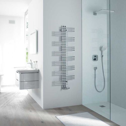 Sèche-serviettes électrique - YUCCA ASYM - Zehnder - à eau chaude / 501 w...750 w / 0...500 w