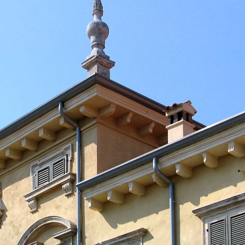 Gouttière en zinc-titane - VILLA SIGURTÀ, VALEGGIO SUL MINCIO - ZINTEK - en cuivre / demi-ronde