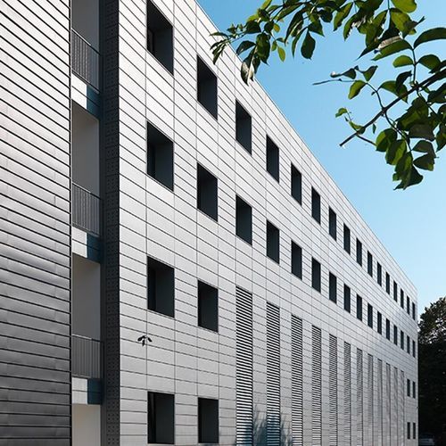 Façade ventilée en zinc-titane - GRAPHITE BLACK - ZINTEK - colorée / lisse