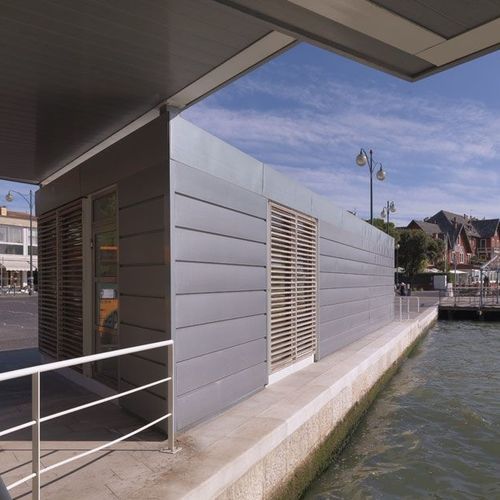 Façade ventilée en cuivre - ACTV VENICE PIERS, VENICE - ZINTEK - en zinc-titane / en plaques