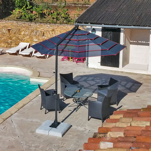 Parasol carré - Girasole Lusso - GARDENART - rond / rectangulaire / déporté