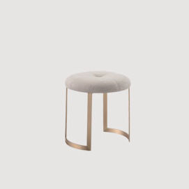Tabouret contemporain - MOON  - HMD Furniture - en tissu / avec piètement en métal / cantilever