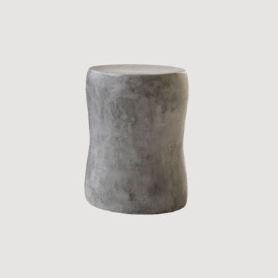 Table d'appoint contemporaine - LES ENFANTS - HMD Furniture - en ciment / avec piètement en métal / ronde