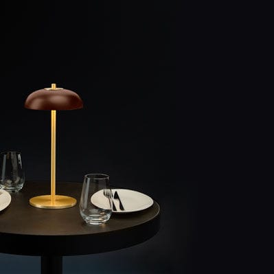 Lampe de table - BOLACHA - HMD Furniture - en métal / en bois massif / contemporaine