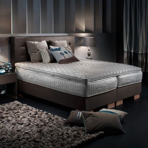 Lit double - BIO PRESTIGE - SEANROYALE - simple / contemporain / tapissé