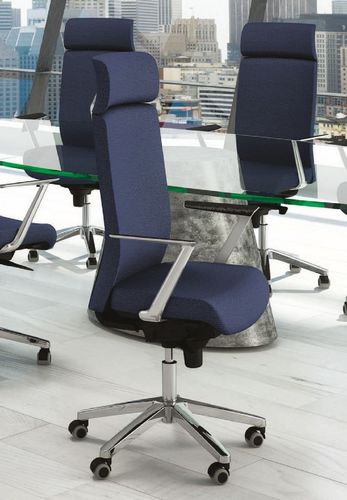Fauteuil de bureau contemporain - OFFICE 495 - SEANROYALE - en cuir / en tissu / en acier
