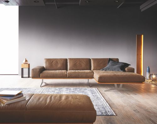 Canapé d'angle - HONORE.PM - SEANROYALE - contemporain / en tissu / en cuir