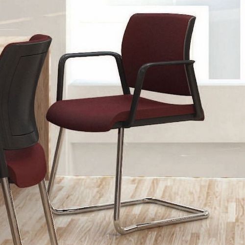 Chaise visiteur contemporaine - OFFICE605 - SEANROYALE - d'intérieur / en tissu / en cuir