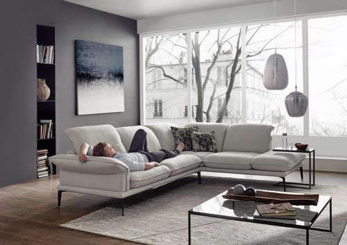 Canapé d'angle - CONTEMPLATION.TM.FAB - SEANROYALE - contemporain / en tissu / en cuir
